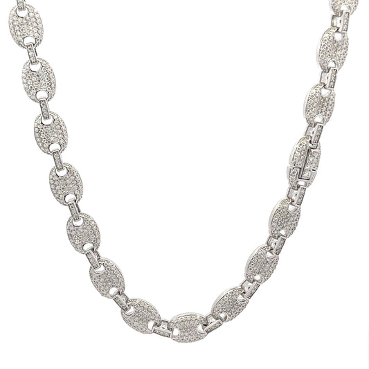 ORACULAR 4.63 CTW RHODIUM MOISSANITE ICED OUT CHAIN  |  996491