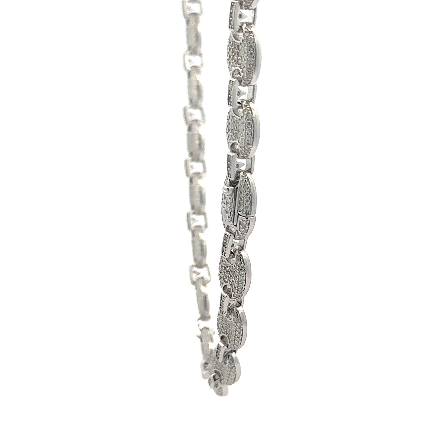 ORACULAR 4.63 CTW RHODIUM MOISSANITE ICED OUT CHAIN  |  996491