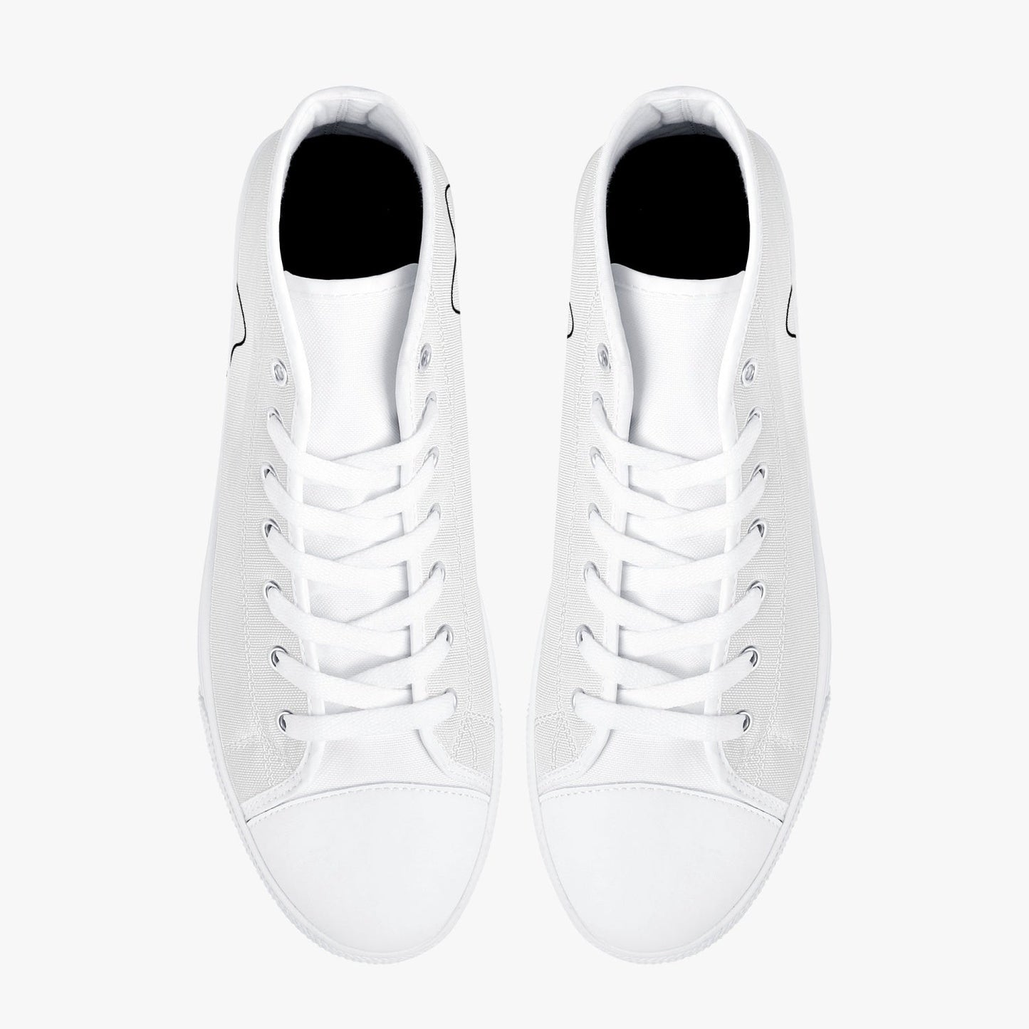 Jacki Easlick Lux Egg Classic High-Top Canvas Sneakers - White/Black